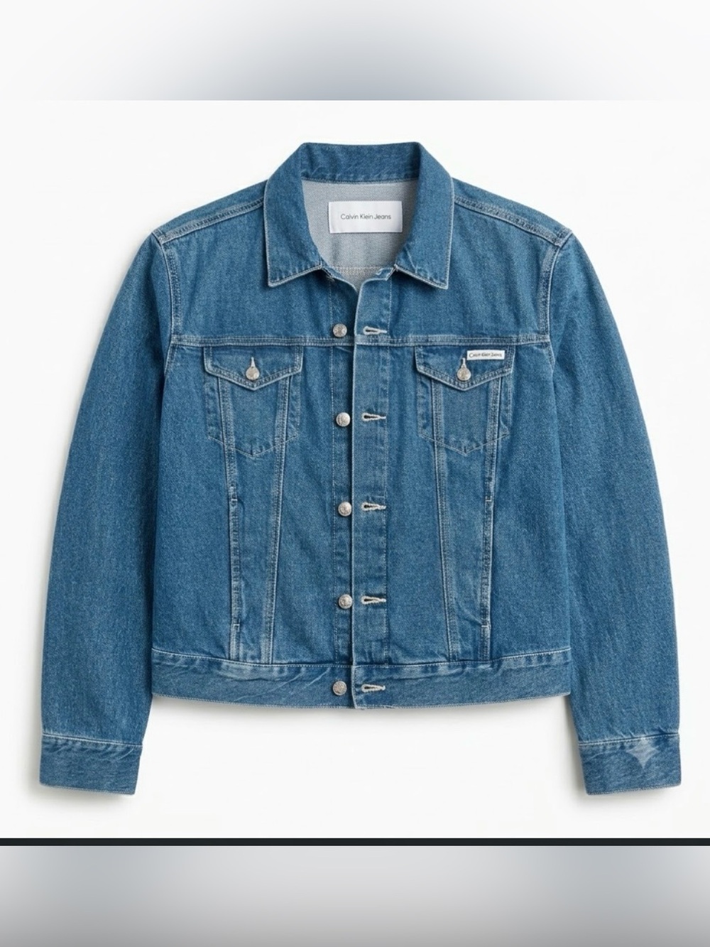 Calvin Klein Jeans Men's Blue Denim Jacket Size L